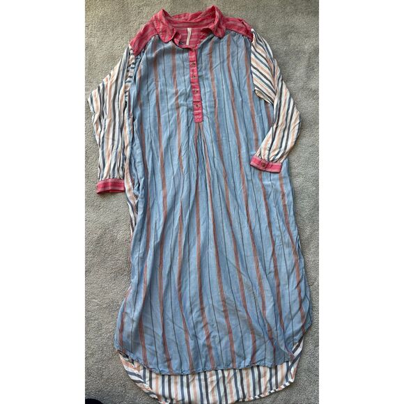 NWOT By Anthropologie True Midi Dress Striped Printed kaftan, Small $168 F13 - Picture 4 of 11